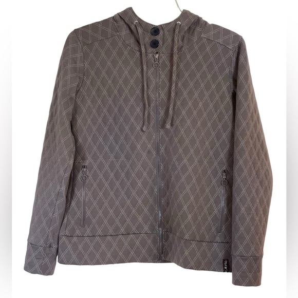 Kavu Jackets & Blazers - Women’s Kavu , waffle knit quilted hooded jacket, full zip. Size large GUC